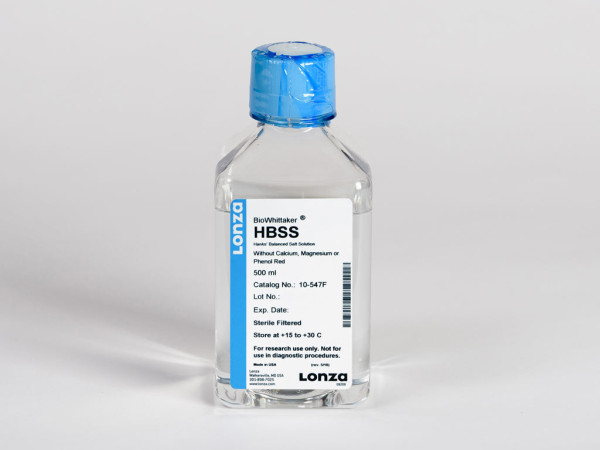 HBSS, w/o Ca++,Mg++ or Phenol Red, 1 L